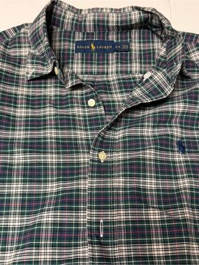 Ralph Lauren Green Plaid Button-Down Shirt